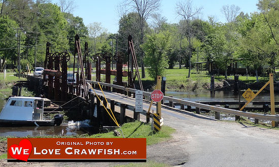 Pontoon Bridge connecting Henderson with Butte LaRose, Louisiana
