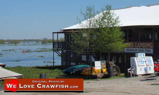 Buying live crawfish at the dock