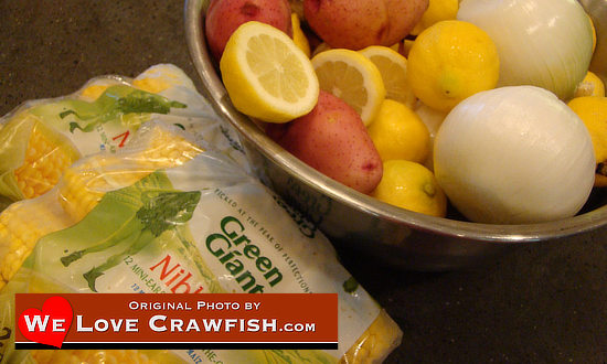 Get those side food items ready to go: onions, potatoes, lemons and garlic